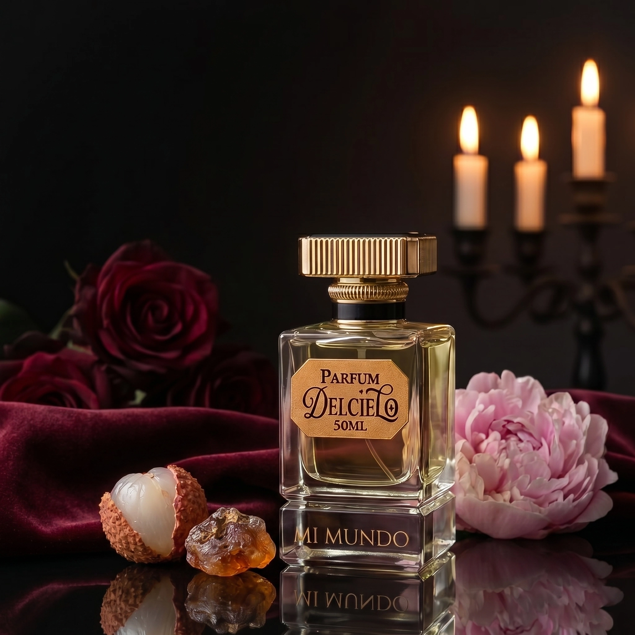Delcielo perfume, floral rose perfume, 50ml 5 Delcielo perfume, floral rose perfume, luxury women's fragrance, Turkish rose and litchi perfume.