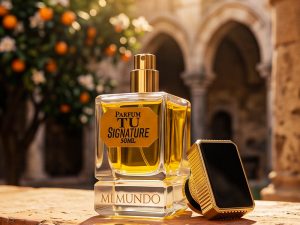 TU SIGNATURE fragrance ingredients featuring candied lemon, orange blossom, and vanilla