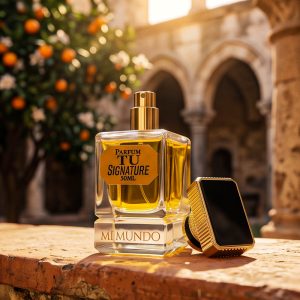 TU SIGNATURE fragrance ingredients featuring candied lemon, orange blossom, and vanilla