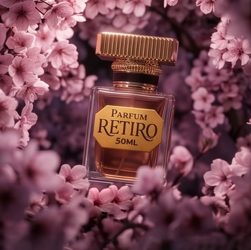Retiro perfume, cherry blossom perfume for woman 3 100ml elegant glass bottle of Retiro sweet floral luxury perfume by MI MUNDO
