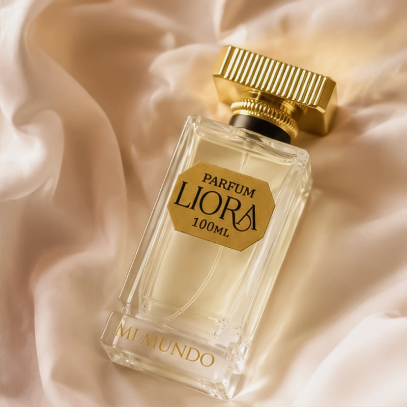 Liora perfume, radiant floral fruity perfume for woman 2 100ml elegant glass bottle of Liora floral fruity luxury perfume by MI MUNDO
