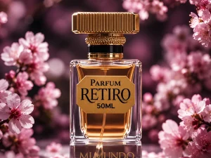 Retiro fragrance ingredients featuring cherry blossom, amaretto, and tonka bean