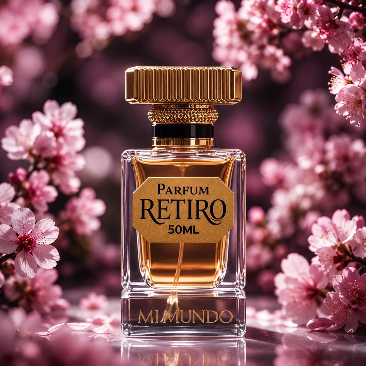 Retiro perfume, cherry blossom perfume for woman 1 Retiro fragrance ingredients featuring cherry blossom, amaretto, and tonka bean
